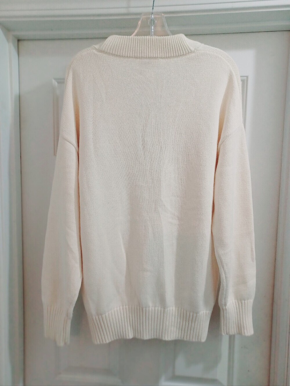 AMI Paris Alexandre Mattiussi Luxe Cream Cardigan with Red Heart 'A', L - Picture 6 of 11